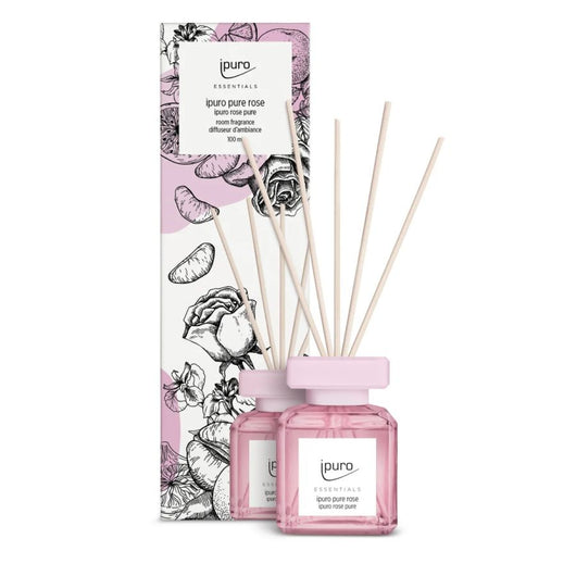 DIFFUSORE BASTONCINI PURE ROSE 100ML IPURO