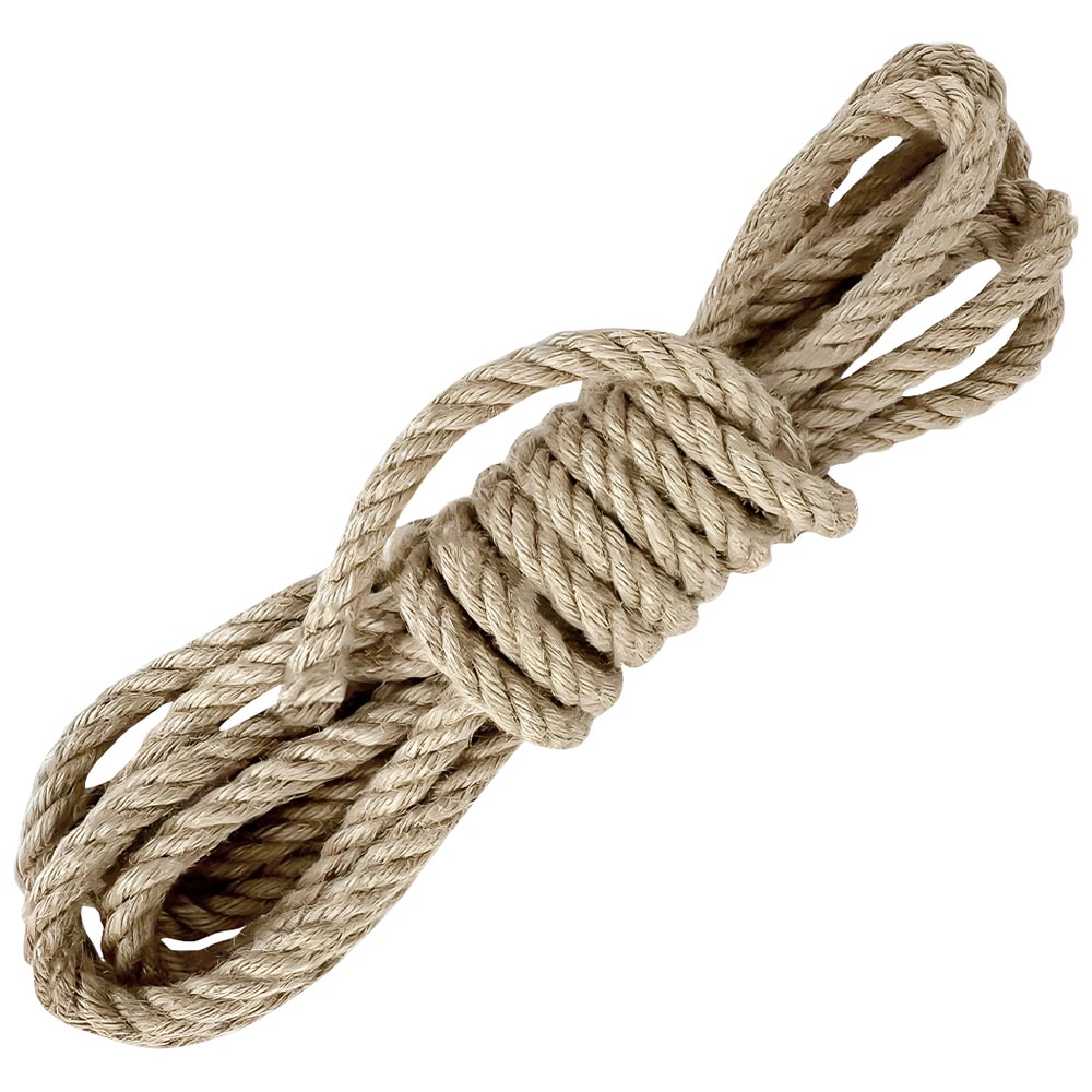 Corda di juta 12 mm x 15 m fune, spago di canapa naturale fai da te, giardino