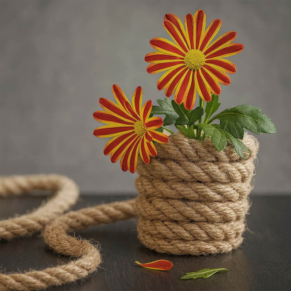 Corda di juta 12 mm x 15 m fune, spago di canapa naturale fai da te, giardino