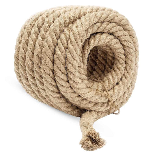 Corda di juta 20 mm x 12 m fune, spago di canapa naturale fai da te, giardino