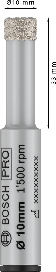 Corona diamantata Bosch Ø 10 mm per trapano – cod. 2608599056