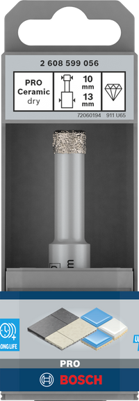 Corona diamantata Bosch Ø 10 mm per trapano – cod. 2608599056