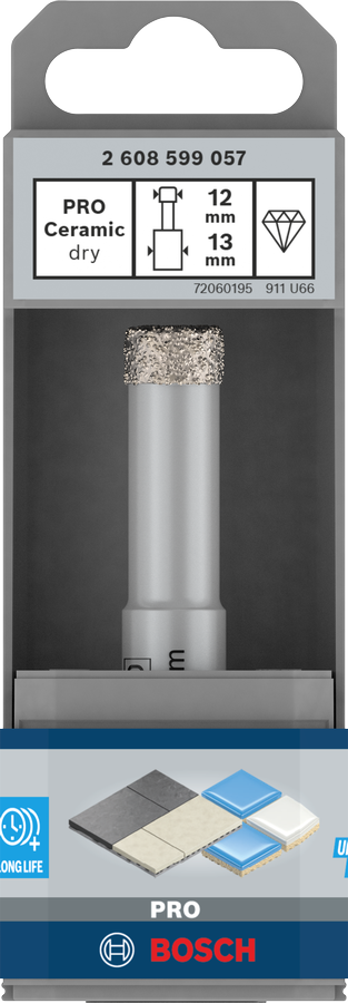 Corona diamantata Bosch Ø 12 mm per trapano – cod. 2608599057