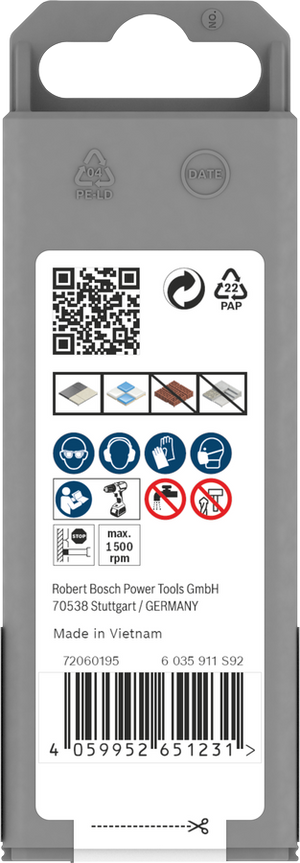 Corona diamantata Bosch Ø 12 mm per trapano – cod. 2608599057