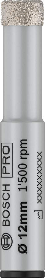 Corona diamantata Bosch Ø 12 mm per trapano – cod. 2608599057