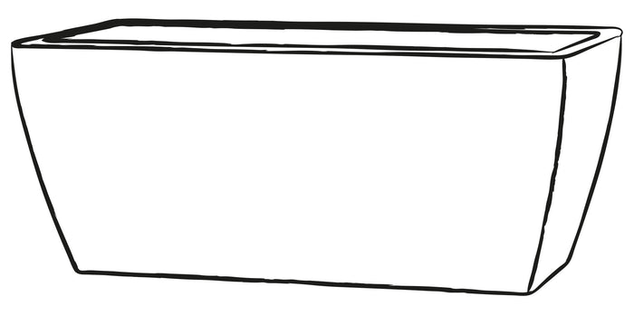 Vaso 39x79x33cm in Resina Tulli Jardinera Veneto Essential 80 Antracite