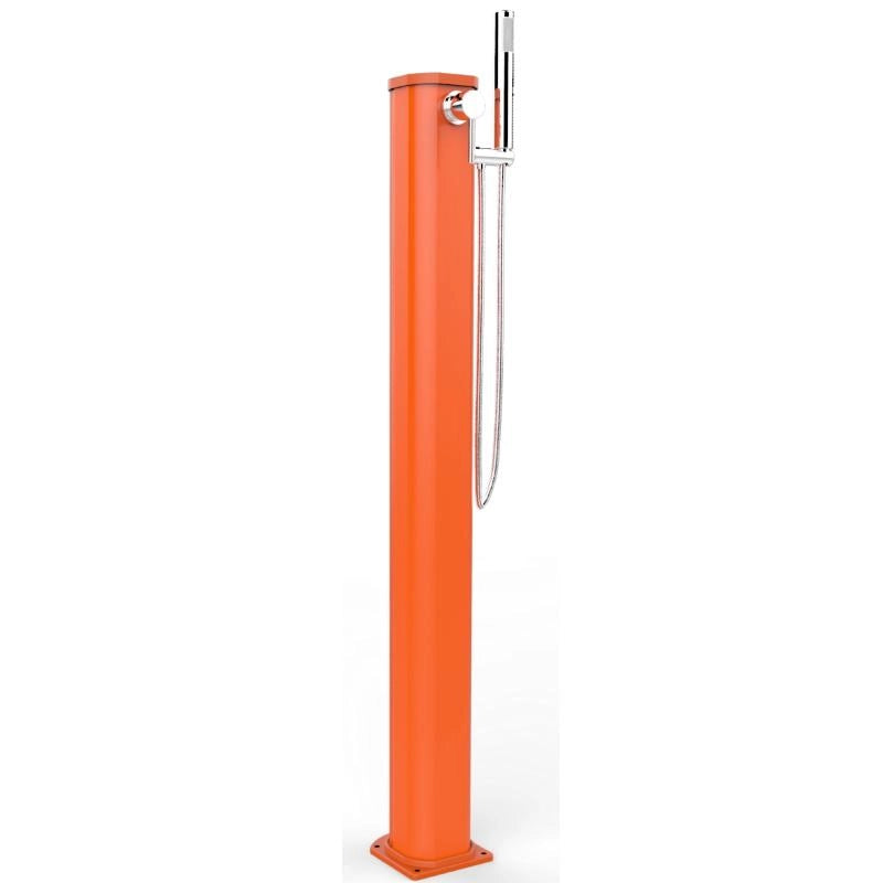 Doccia Tradizionale Jolly Go In Alluminio Con Doccetta Mobile Colore Arancione Cv-Jg145/2009