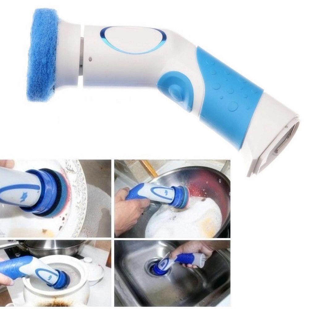 Trade Shop - Pulitore Power Scrubber Sgrassatore Rotante Impermeabile Scrosta Piatti Pentole -