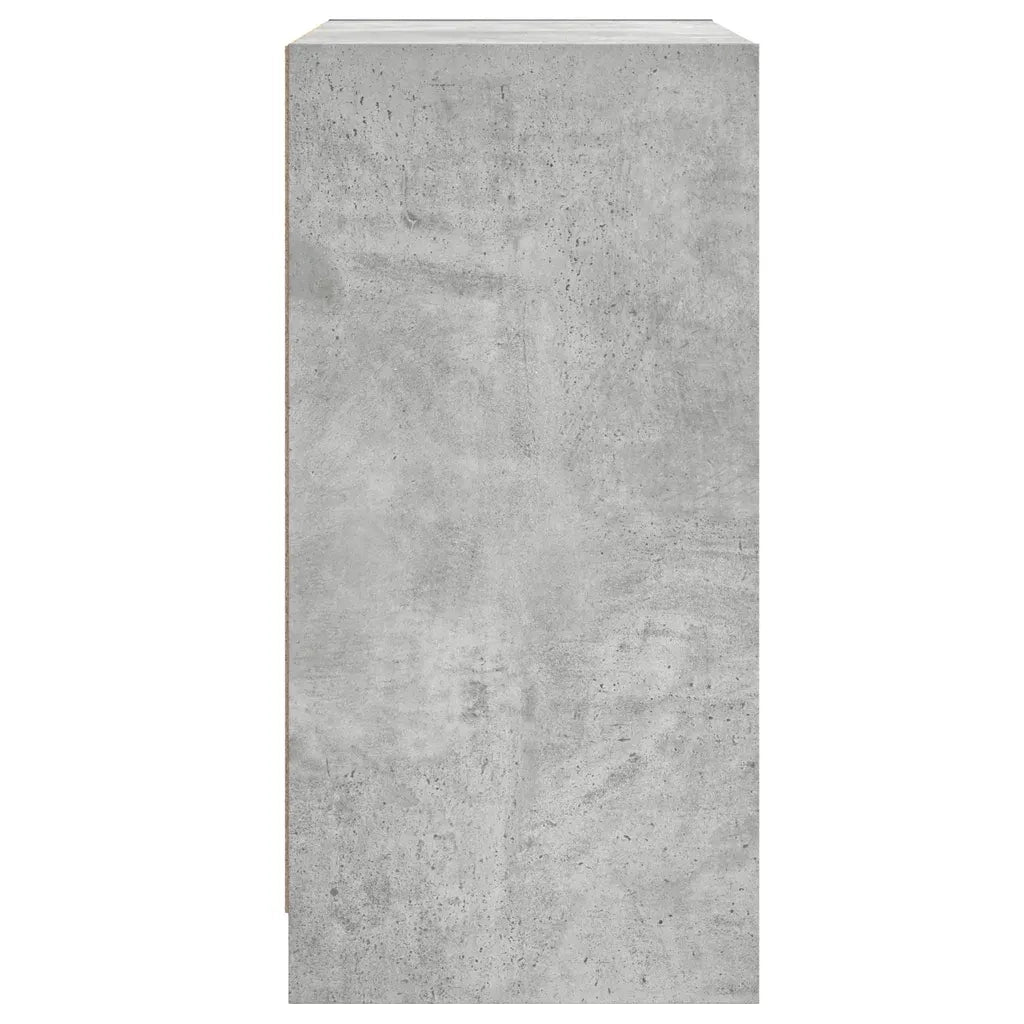 Mobile con Ante in Vetro Grigio Cemento 68x37x75,5 cm 836381