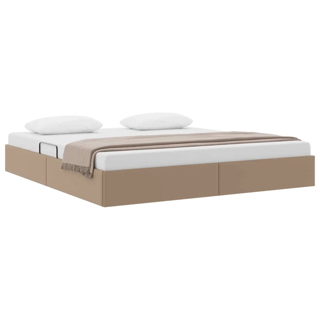 Letto ottomano Cappuccino 180 x 200 cm Pelle Sintetica 3442785