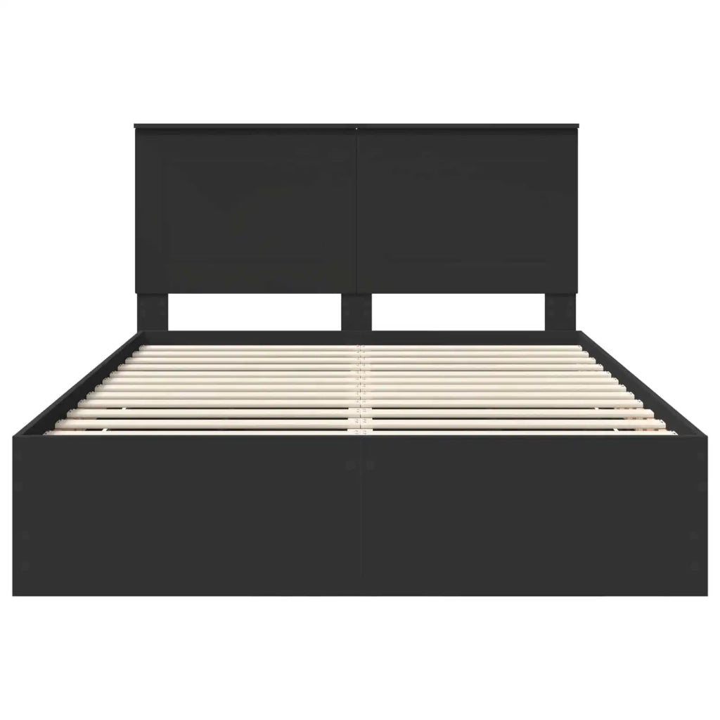 Struttura del letto Nero 140 x 200 cm Legno Ingegnerizzato