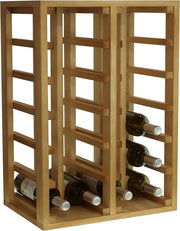 Wijnrek per 24 bottiglie - Supporto per bottiglie in legno - Quercia - 46 x 32 x 66 cm