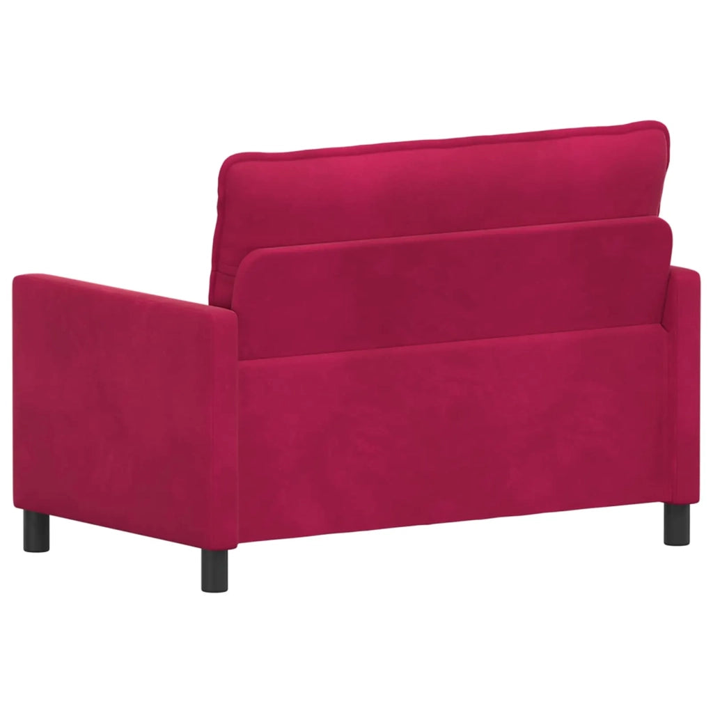 Divano Rosso Vino 126 x 81 x 87,5 cm Velluto