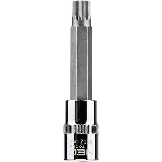 Topex 08-744 inserto spline su b bussola 1/2 m12 x 100 mm accia