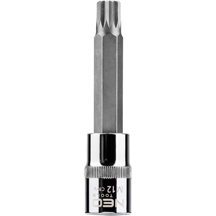 Topex 08-744 inserto spline su b bussola 1/2 m12 x 100 mm accia