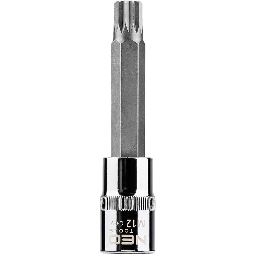 Topex 08-744 inserto spline su b bussola 1/2 m12 x 100 mm accia