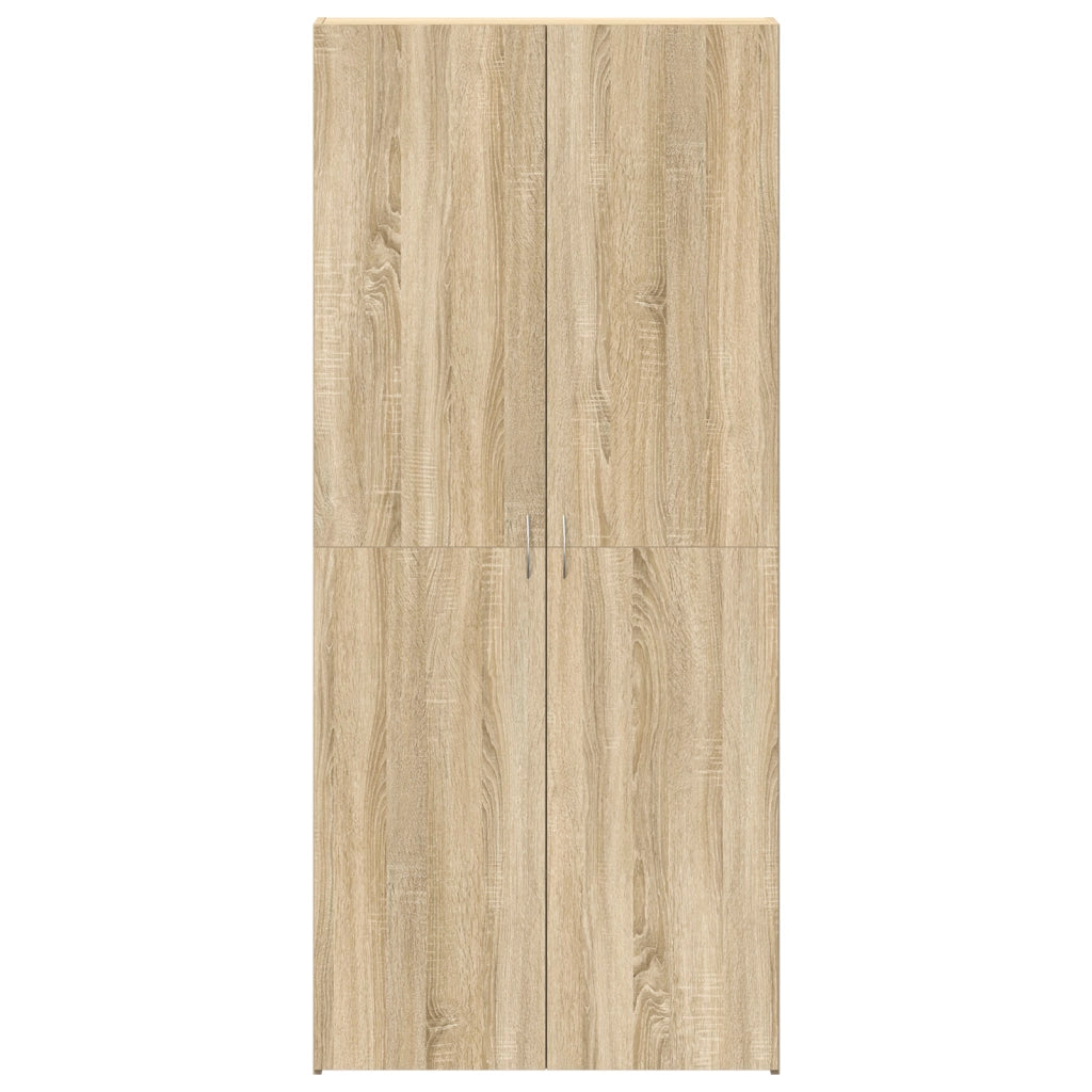 Mobile per scarpe Rovere Sonoma 80x35,5x180 cm Legno ingegnerizzato