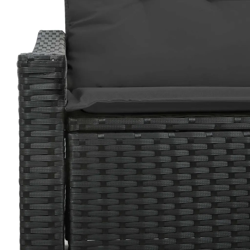 Divano da giardino con cuscino 123 x 62 x 69 cm polyrattan 42006791