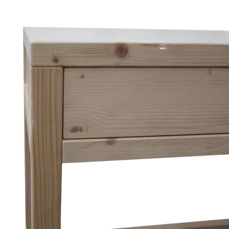 Scrivania 2 cassetti in legno massello abete grezzo l.110 p.55 h.80 (3319) - Mobili 2G