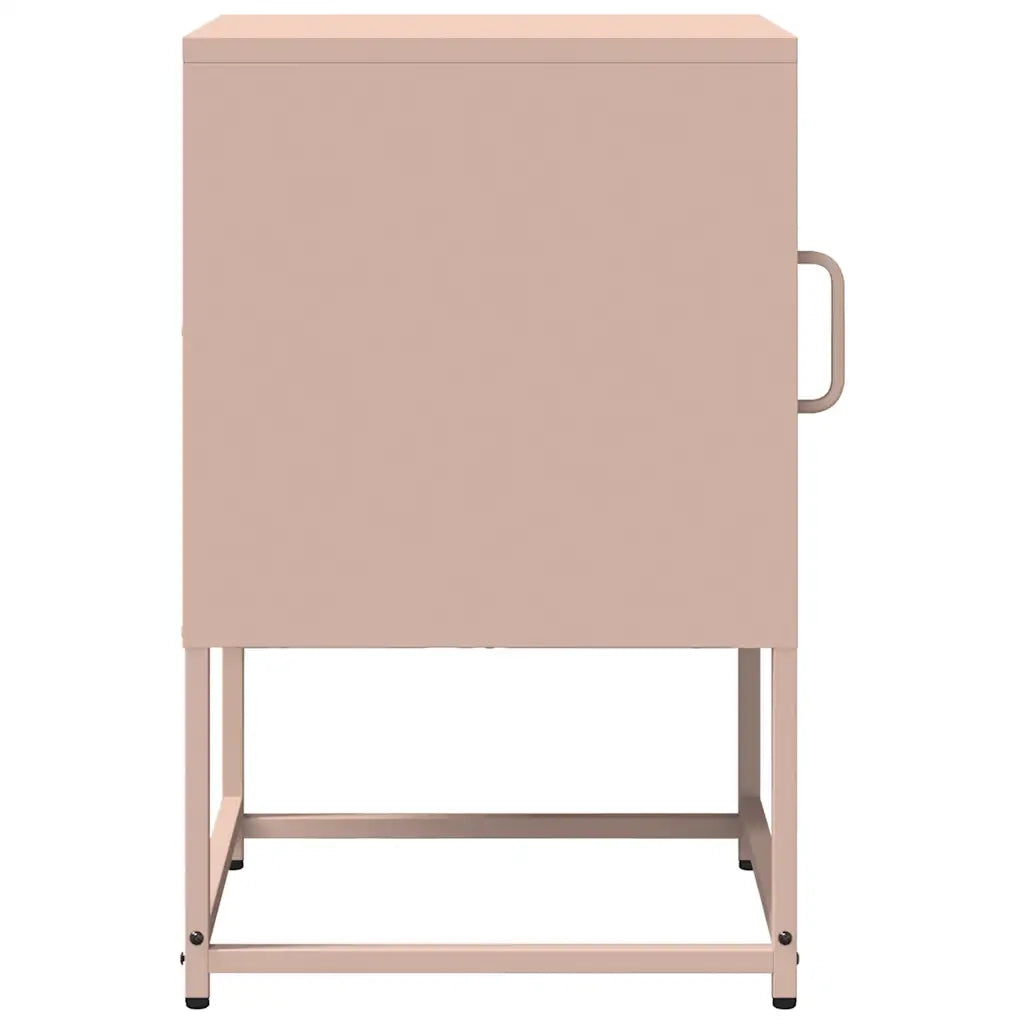 Comodino Rosa 36x39x60,5 cm in Acciaio Laminato a Freddo 853327