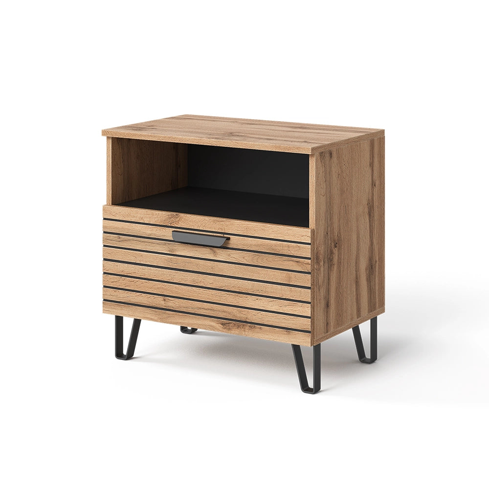 Vicco Comodino camera da letto Quercia Wotan 60 x 58 cm