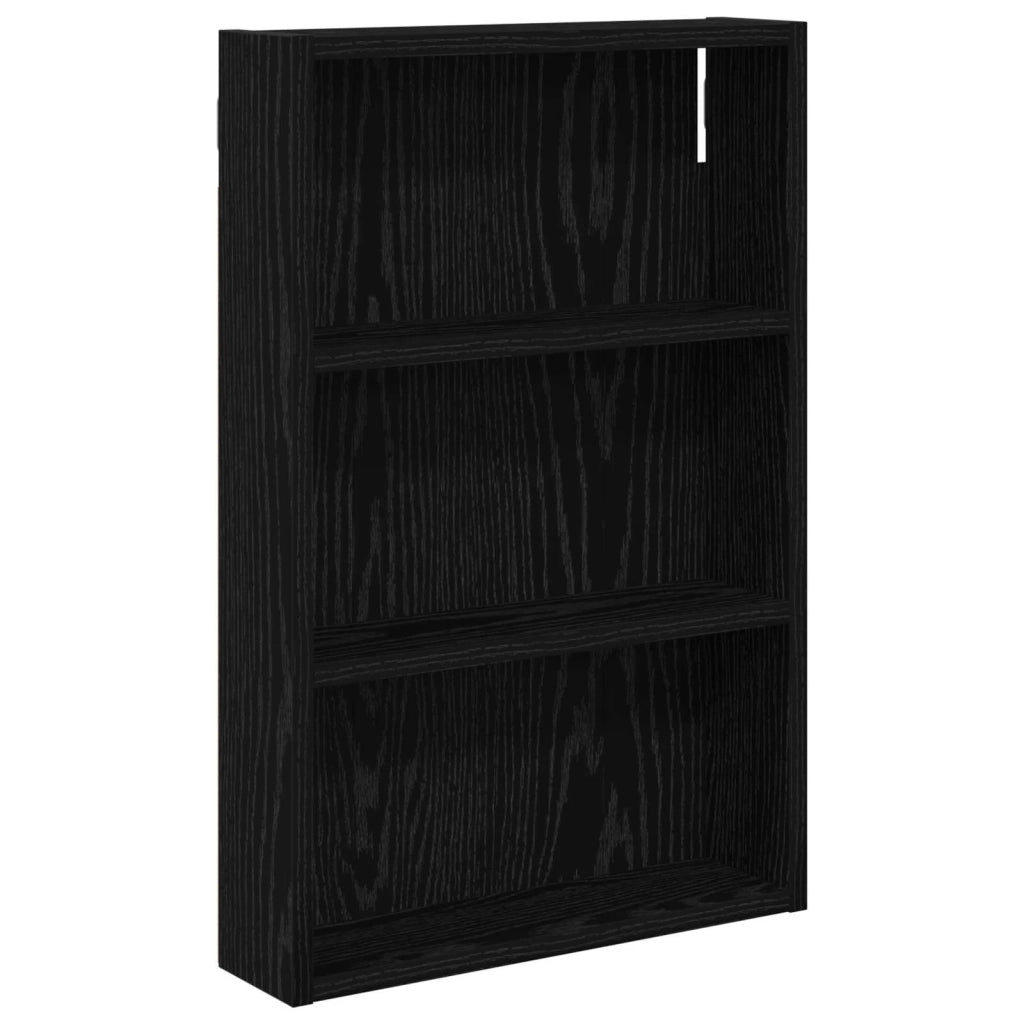 Armadio da bagno a muro Rovere Nero 40 x 10 x 60,5 cm