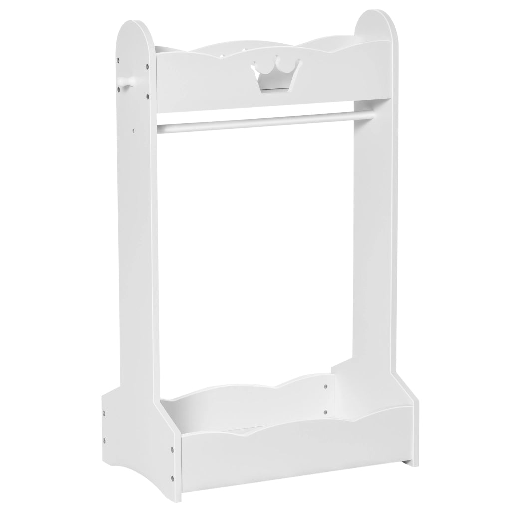 Appendiabiti per Bambini con Ripiani ¨C zephmum ¨C Bianco 70.5x37x103cm in Legno