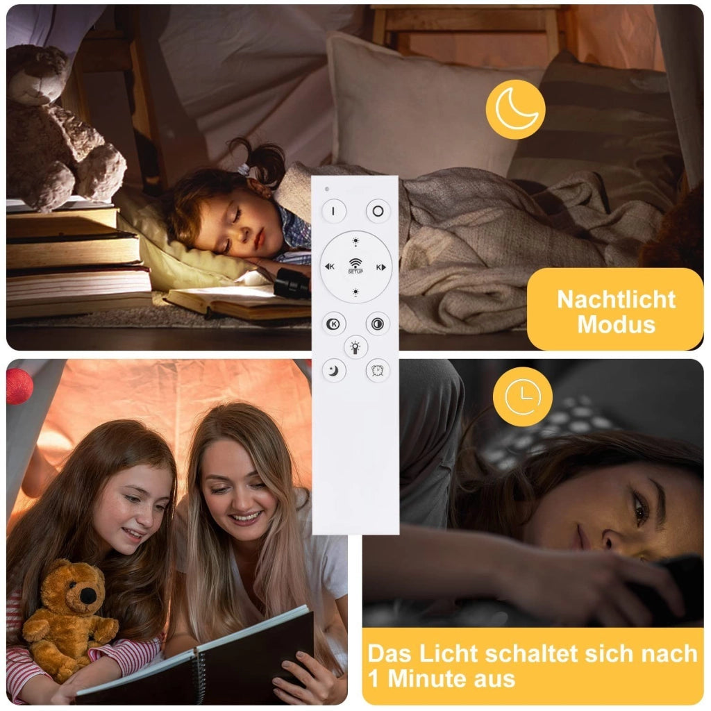 ZMH Lampada da soffitto LED design moderno metallo telecomando per soggiorno