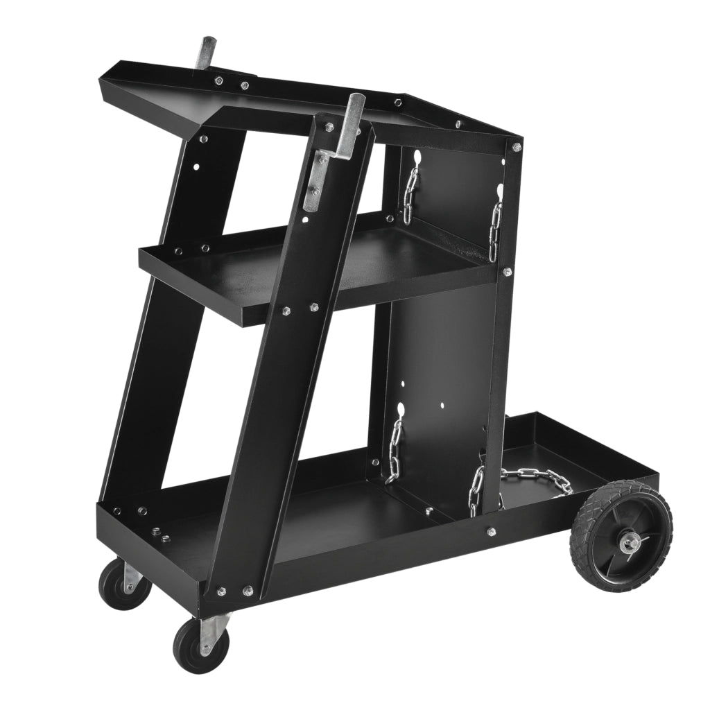 Carrello Porta Saldatrice con 3 Ripiani e Portabombola in Acciaio pro.tec.