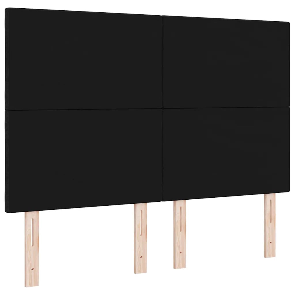 Testiera con testiera Nero 144 cm Pelle Sintetica 3337914