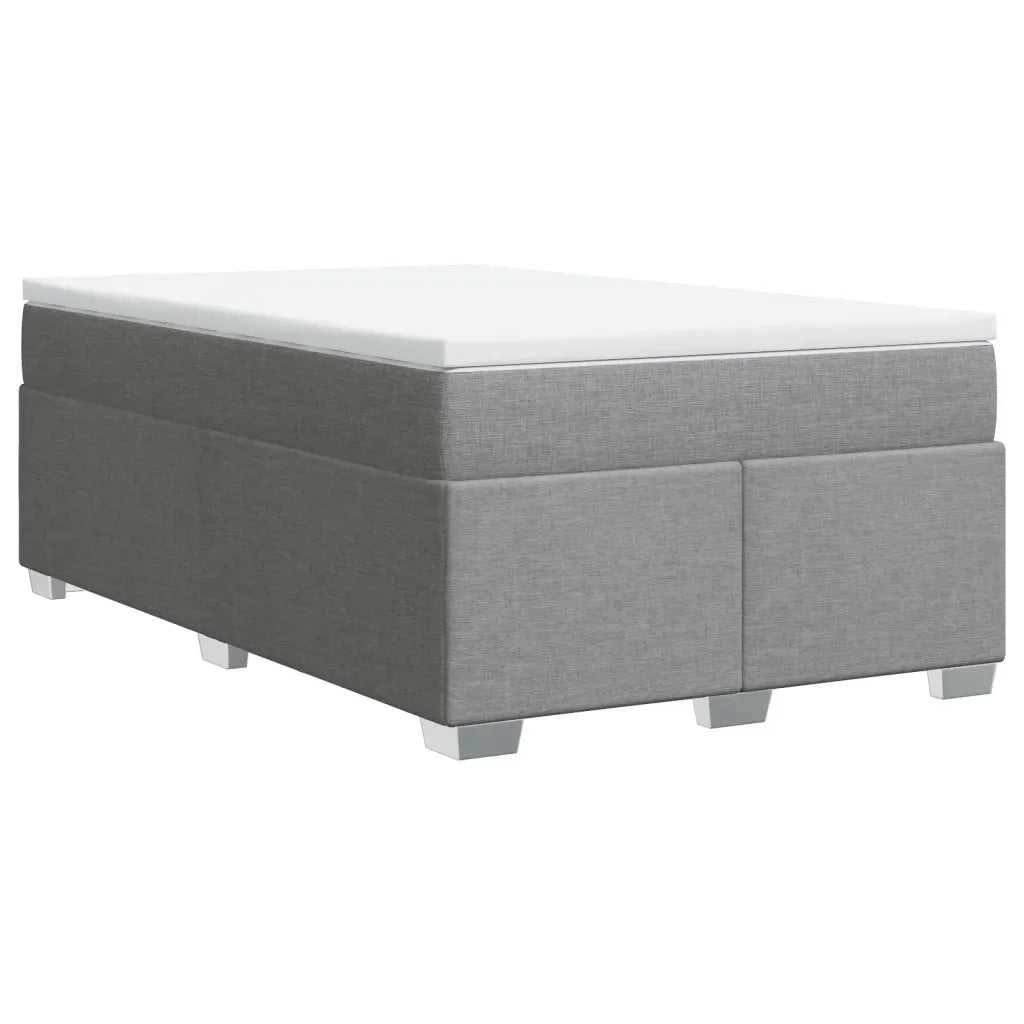 vidaXL Giroletto a Molle con Materasso Grigio Chiaro 120x190cm Tessuto