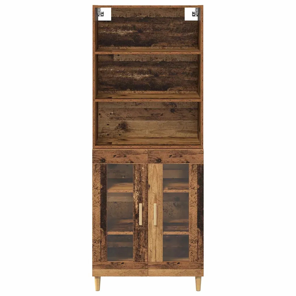 Credenza | Madia | Buffet da pranzo | Armadio da pranzo Legno vecchio 69,5 x 32,5 x 180 cm Legno multistrato