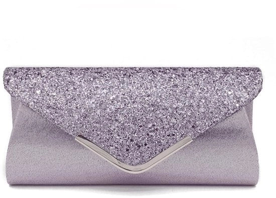 Borsa da Spalla per Donna con Pailletten e Maniglia a Glitter, Tasca per Matrimonio, Prom, Festa, in Tela Luminosa