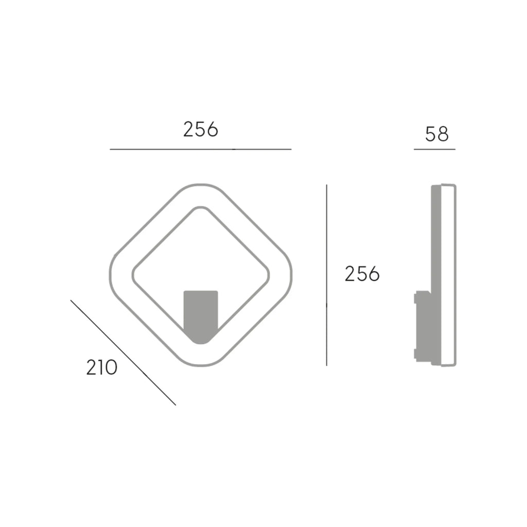 Applique Per Esterni Ed Interni Alluminio Grigio Led 20 W 2000 Lm 3000K Quasar