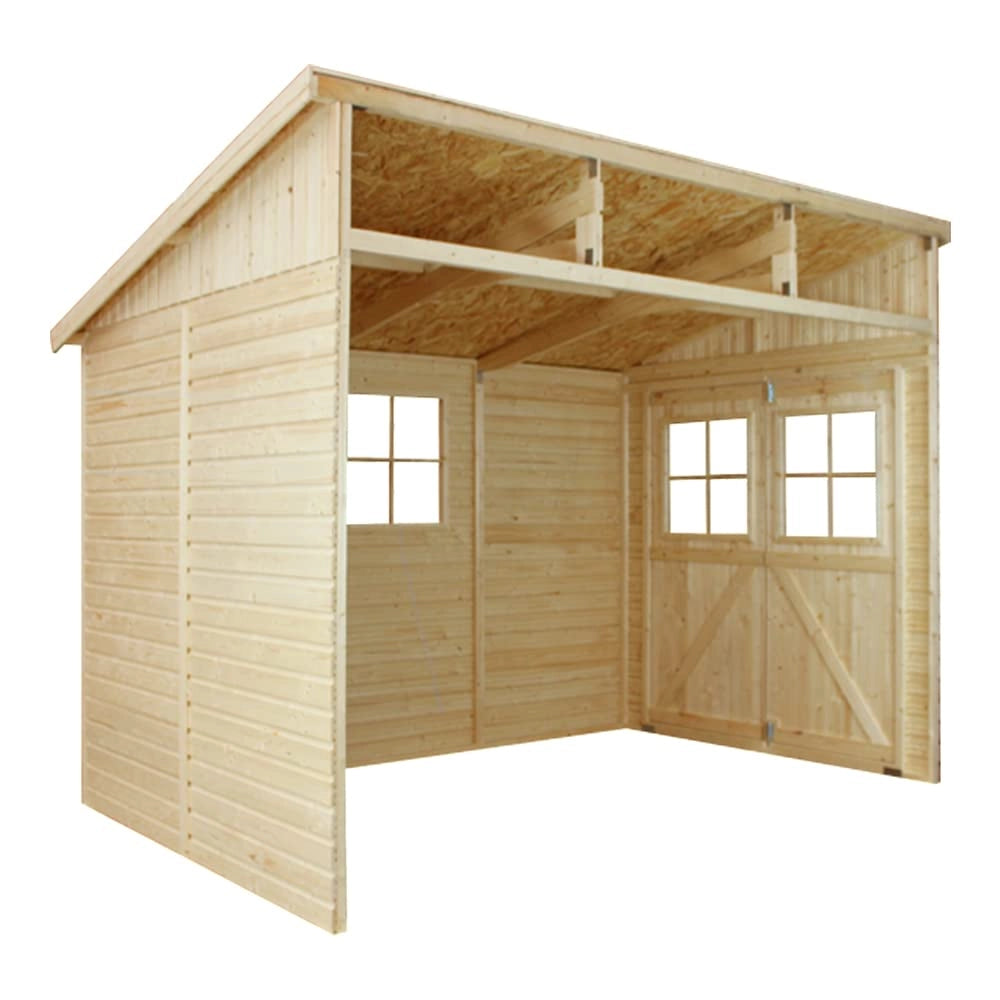 Casa da giardino in legno (senza parete laterale) - 6 m?² - TIMBELA M339+M339G