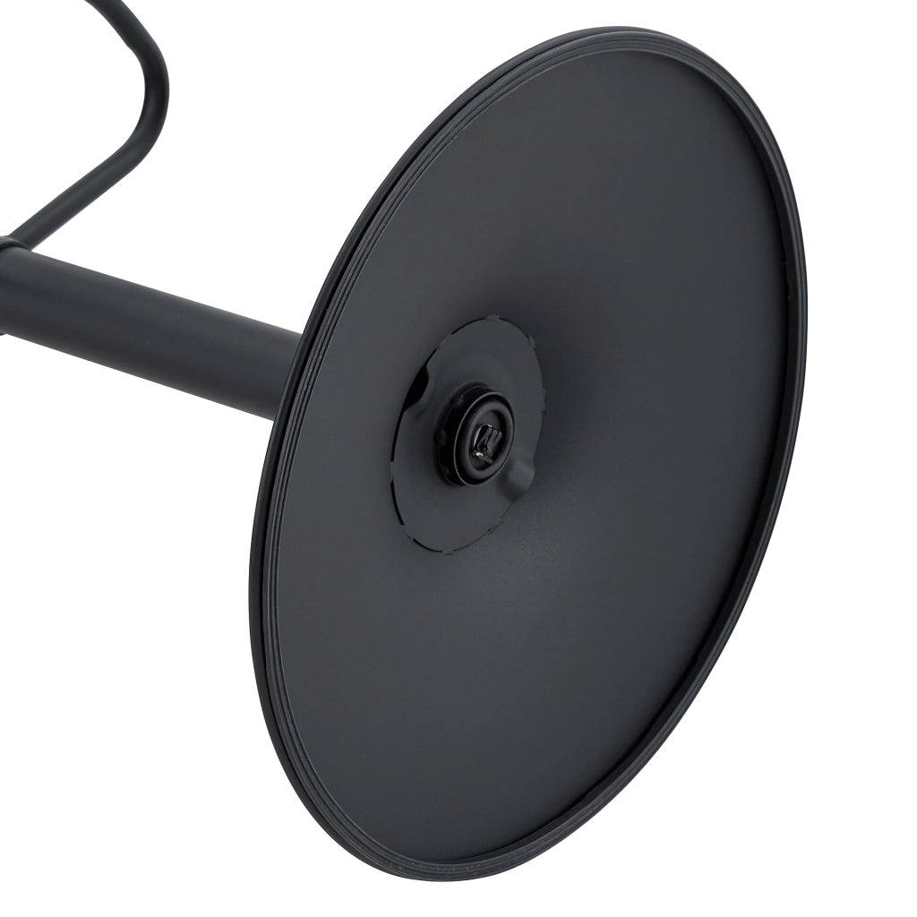 Sgabello da bar regolabile in altezza con schienale e poggiapiedi, seduta girevole in PU nero e marrone 62-83 cm