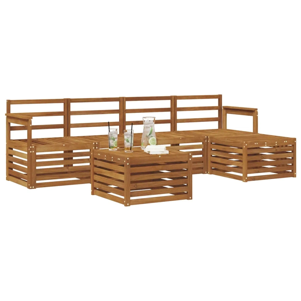 Set di divani da esterno 6 pcs Naturale