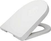 Braccio per WC a forma di D con rilascio rapido, copertura WC con chiusura morbida e cerniera velcro, bianco WS2544