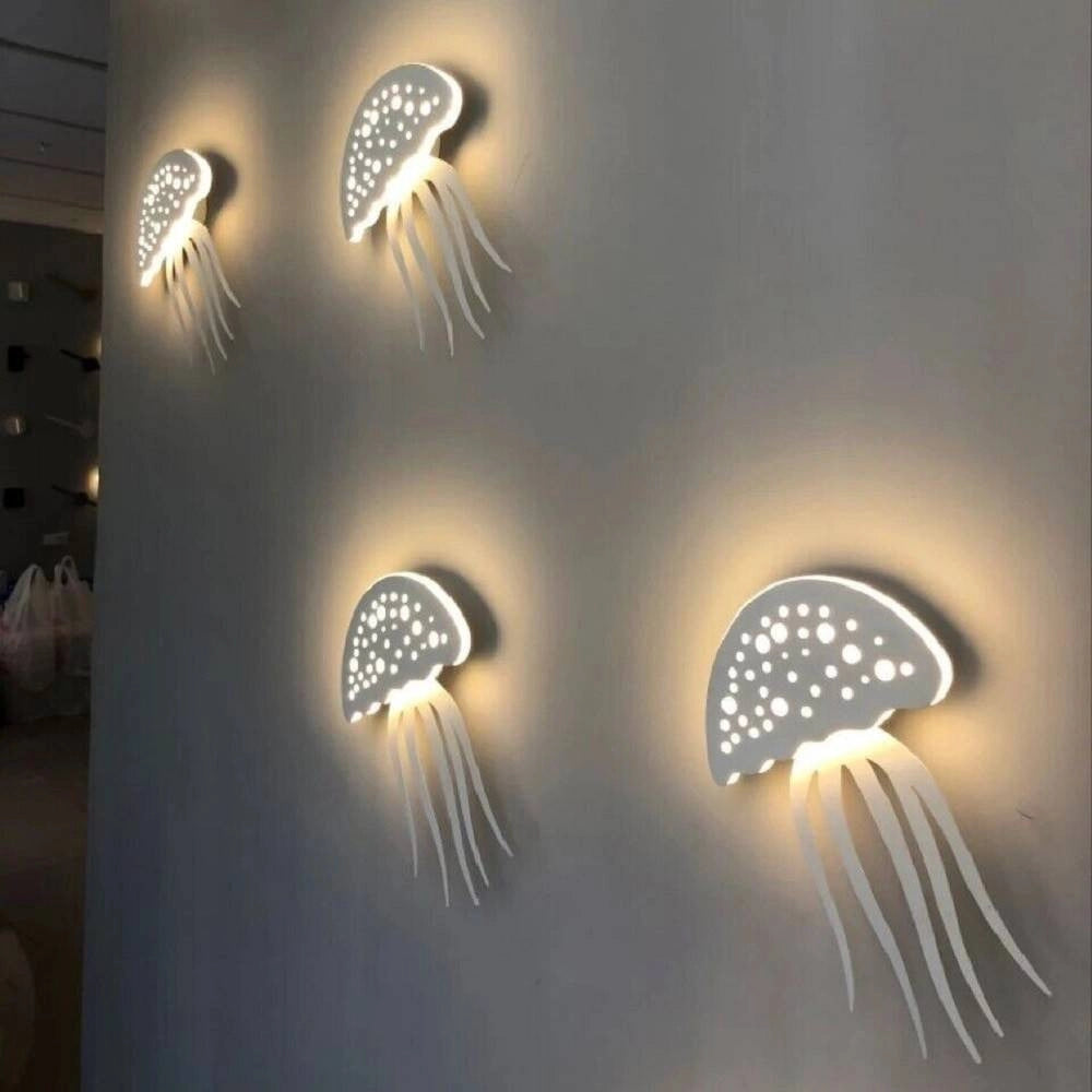 Trade Shop - Applique Parete Led Medusa 3 Tonalità Luce Moderno 8w Bianca Dimmerabile Aq27-b3c -
