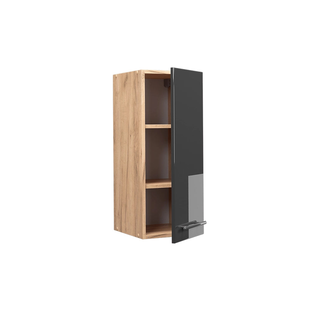 Pensile da cucina Fame-Line Antracite lucido/Rovere dorato 30 cm Vicco