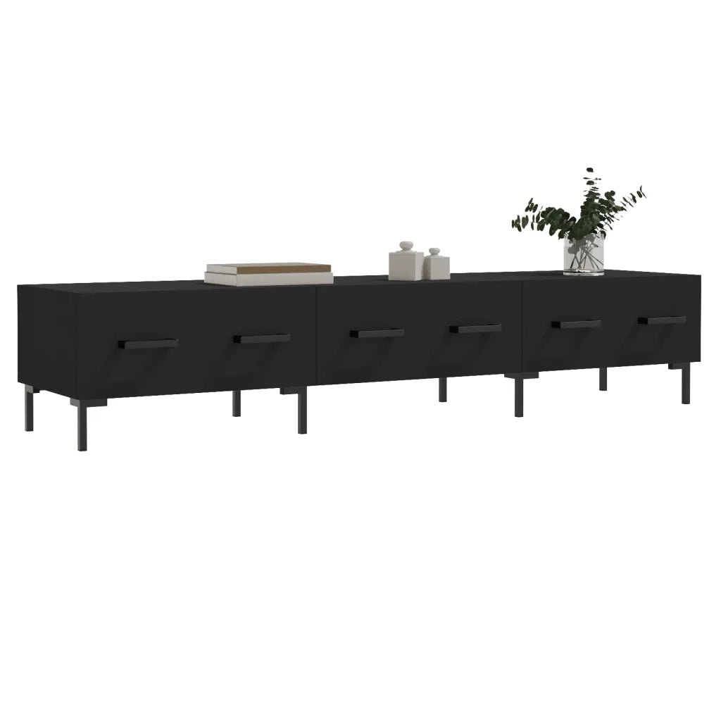 Mobile Porta TV Nero 150x36x30 cm in Legno Multistrato 829157