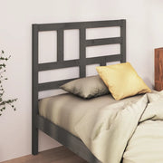 Testiera per Letto-Testata-Testiera Decorativa Grigia 81x4x104 cm in Legno Massello di Pino 789716