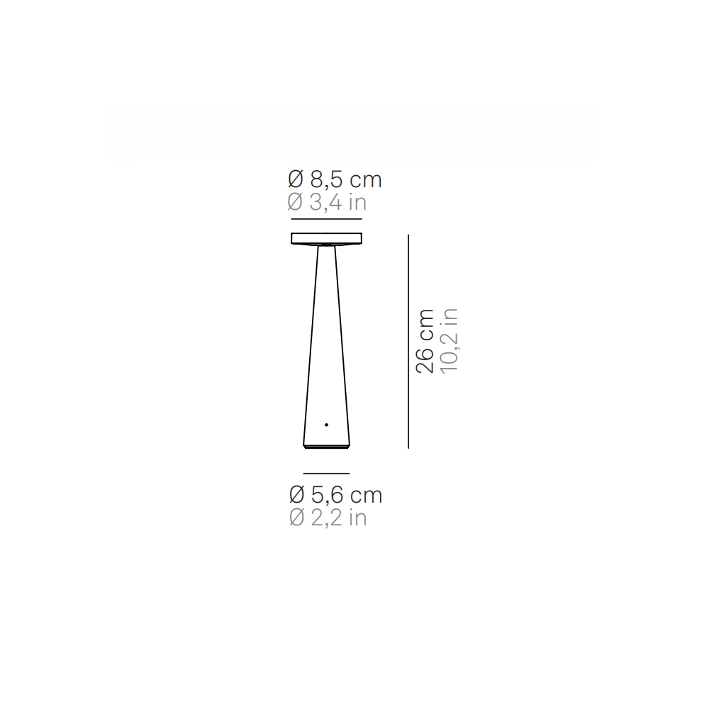 Zafferano Lampada da Tavolo Ricaricabile Angelina - Senza Fili, Testa Orientabile, Controllo Touch, Design Moderno per Interni - Colore Grigio chiaro