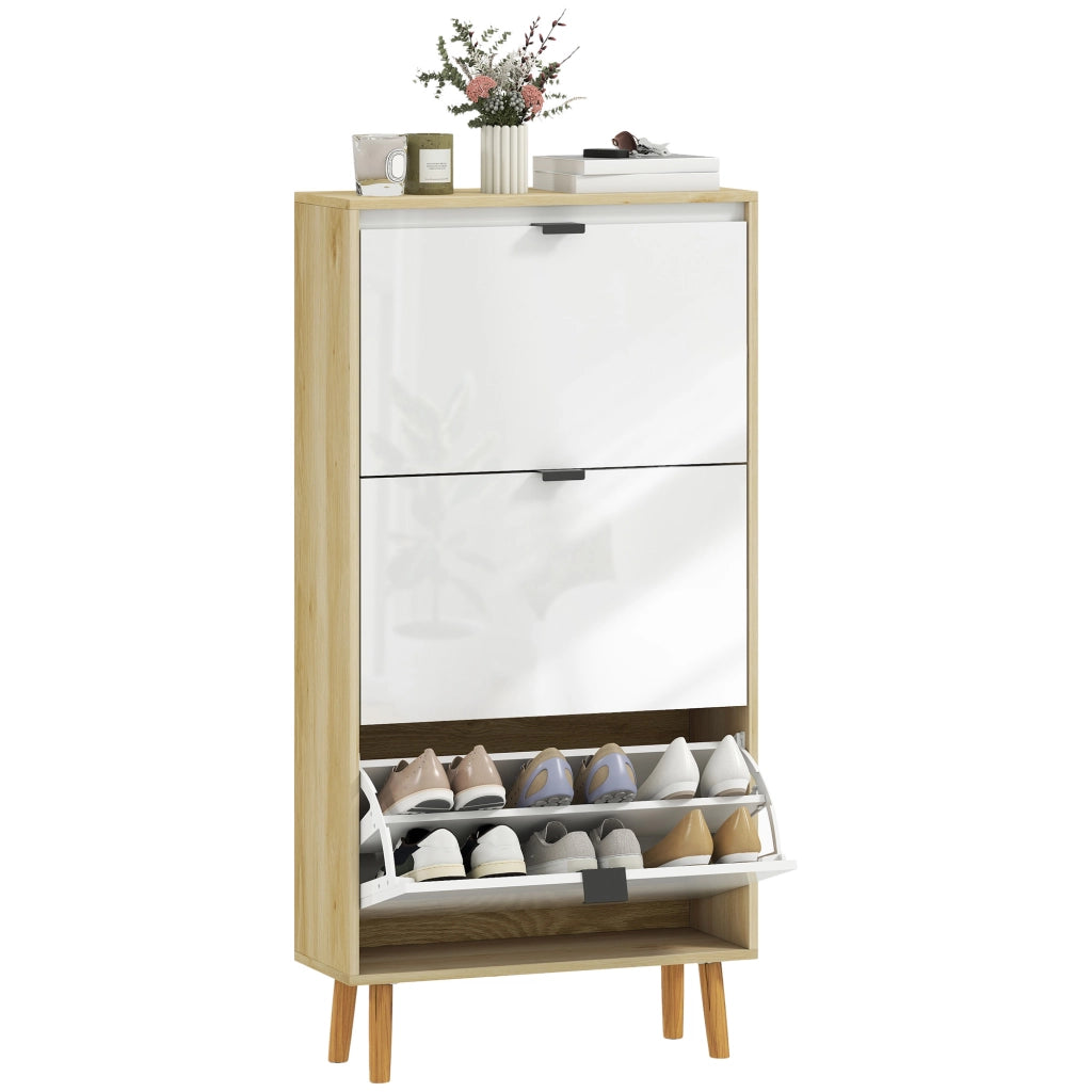 Scarpiera 3 cassetti ¨C zephmum ¨C bianco 60x24x127