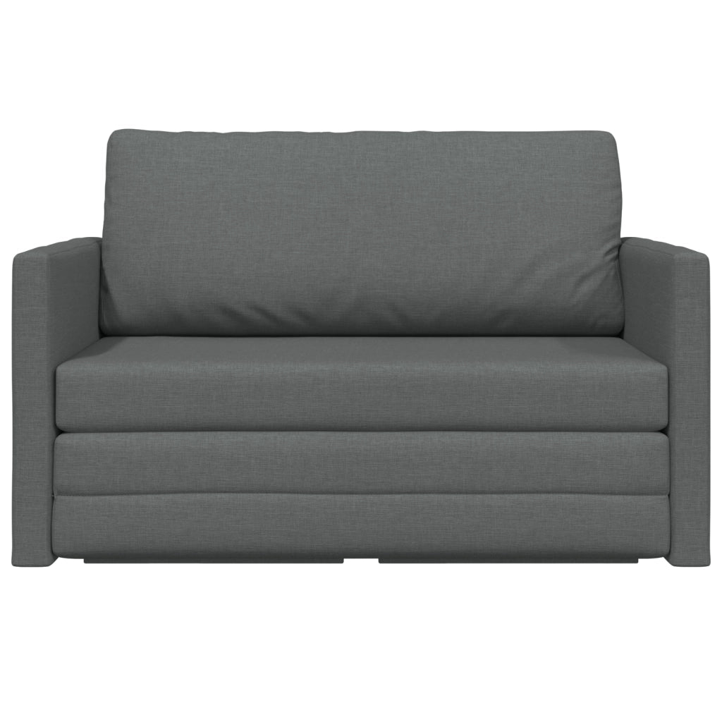 Divano letto a pavimento 2 in 1 Grigio scuro 124x71x78 cm Tessuto