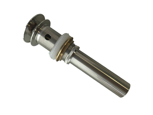 Piletta clip clap effetto acciaio inox satinato con troppo pieno