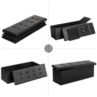 Pouf contenitore VALORA, nero - LSF701V1