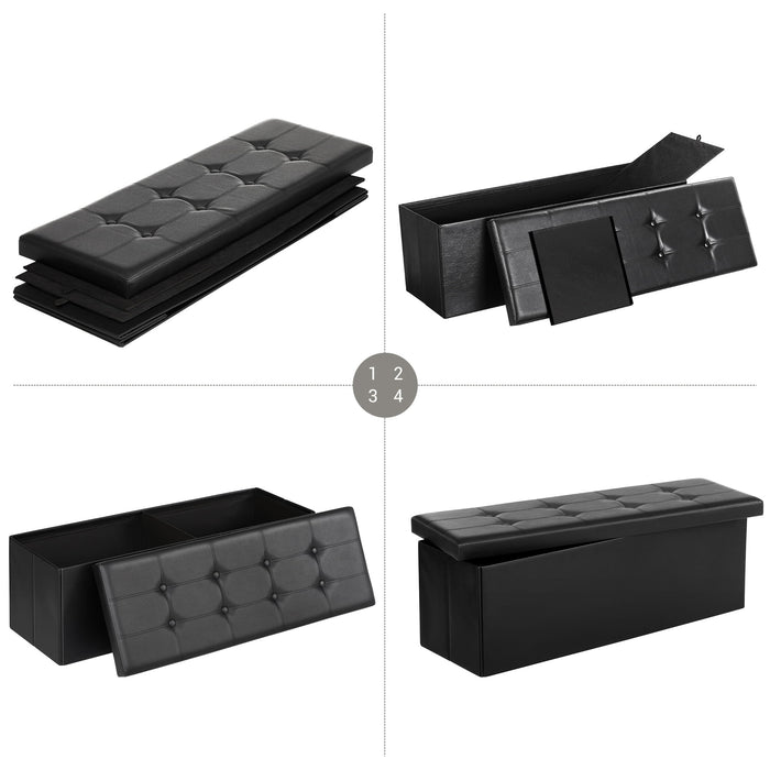 Pouf contenitore VALORA, nero - LSF701V1