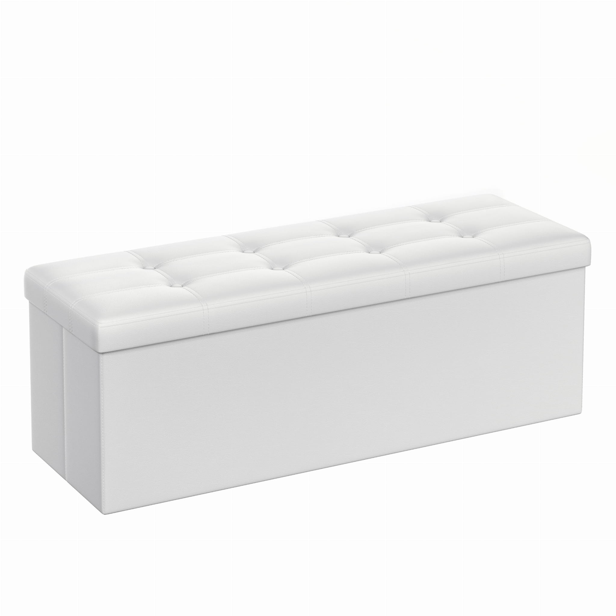 Valora PUFA - LSF702V1 Pouf Organizer Bianco MDF Seduta Contenitore