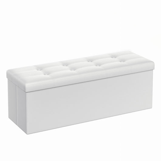 Valora PUFA - LSF702V1 Pouf Organizer Bianco MDF Seduta Contenitore